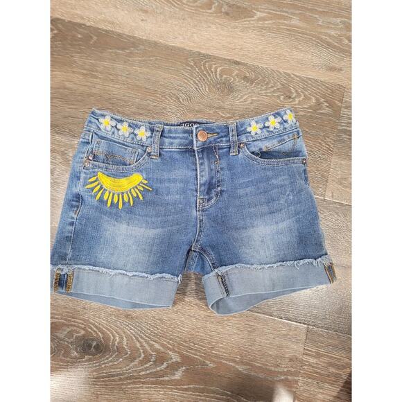 Vigoss Girls Embordered Butterfly Denim Jean‎ Shorts size 14 #6 - Picture 1 of 3